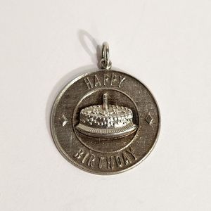 Vintage Genuine Sterling Silver "HAPPY BIRTHDAY" Pendant/ Charm